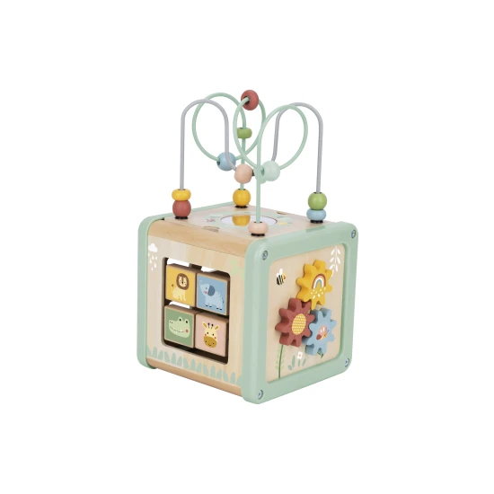Motorikwürfel aus Holz Louka Pastel Tooky Toy