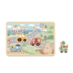 Puzzle mit Geräuschen Fahrzeuge Pastell