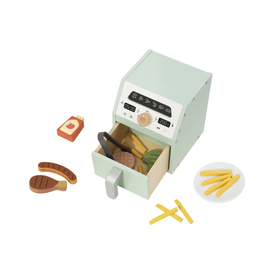 Kinderfritteuse aus Holz – Küchenspielzeug für Kinder