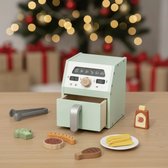 Kinderfritteuse aus Holz – Küchenspielzeug für Kinder