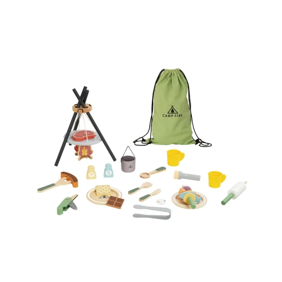 Picknickset Tooky Toy – Holzset für Kinder mit Essen und Geschirr