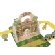 Zoo-Set im Koffer mit Schiene – Reisespielzeug aus Holz mit Tieren, Autos und Zubehör