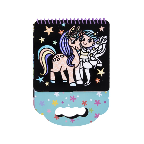 Samt-Einhorn-Malvorlagen mit 8 Markern Kreativset Tookyland