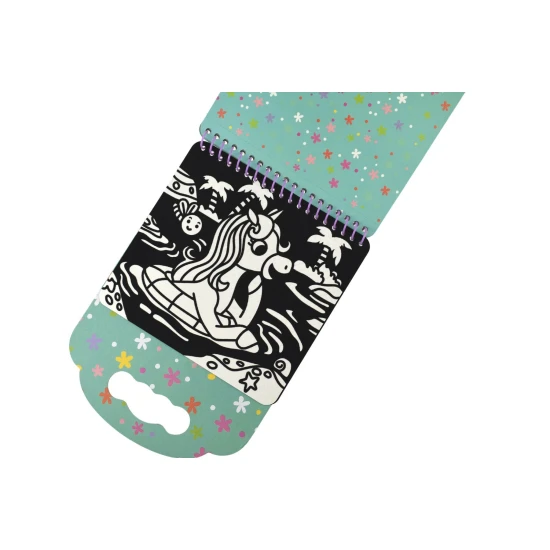 Samt-Einhorn-Malvorlagen mit 8 Markern Kreativset Tookyland