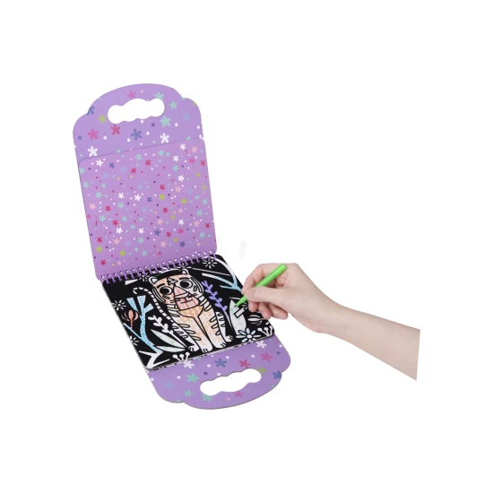 Samt-Malbücher Tiere 8 Marker Kreativset Tookyland