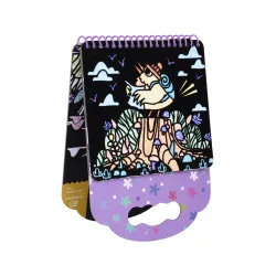 Samt-Malset "Tierfreunde" mit 6 Bildern und 8 Filzstiften