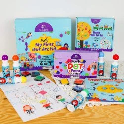 Großes Kreativ-Set 4-in-1 Tubenfarben – Spielzeug für Kinder