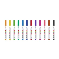 Abwaschbare Marker mit Universalspitze 12 Stück
