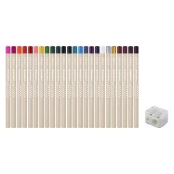 Bunte Dreieckige Pastellstifte 24er Set mit Dicker Mine - Ideal für Kinder