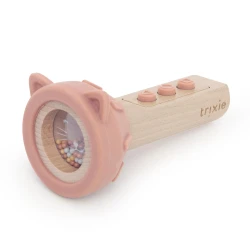 Holztaschenlampe mit Silikon Katze Holztaschenlampe mit Silikon Katze