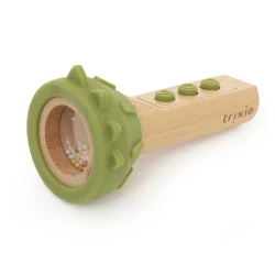 Holztaschenlampe mit Silikon Dinosaurier Holztaschenlampe mit Silikon Dinosaurier