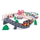 Holzeisenbahn mit elektrischer Lokomotive und Brücke 80 Teile – Woody 102192111