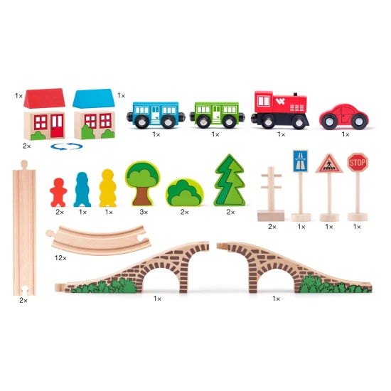 Holzeisenbahn Achter mit Zug Holzeisenbahn Achter mit Zug – Woody 102193061