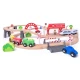 Holzeisenbahn mit elektrischer Lok und Viadukt Holzeisenbahn mit elektrischer Lok und Viadukt – Woody 102193064
