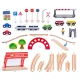 Holzeisenbahn mit elektrischer Lok und Viadukt Holzeisenbahn mit elektrischer Lok und Viadukt – Woody 102193064