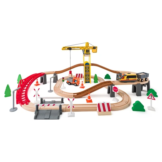 Holzeisenbahn Kran 70 Teile – Woody 102193073