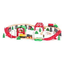 Holzeisenbahn Bauernhof 60 Teile