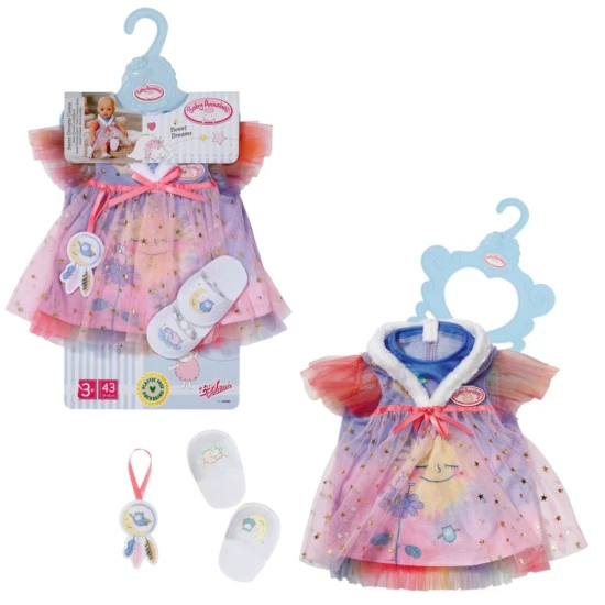 baby annabell nachthemd susse traume 43 cm puppenkleidung mit pantoffeln