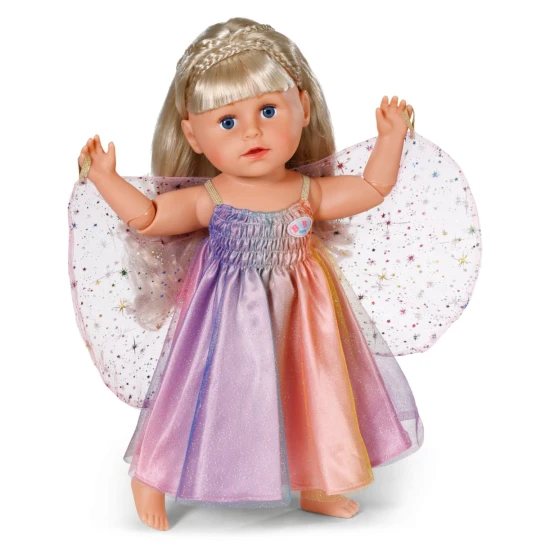 baby born regenbogen kleid kleid mit fluegeln fuer puppe 43 cm