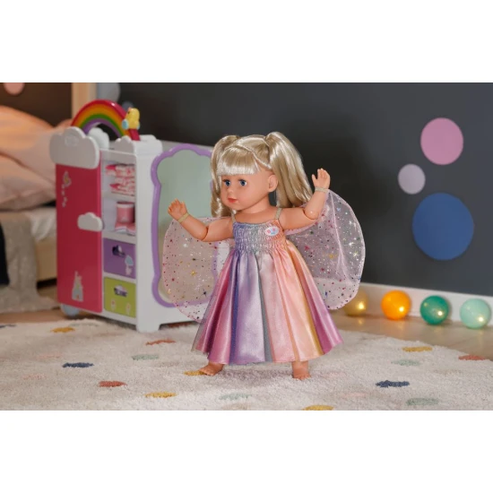 baby born regenbogen kleid kleid mit fluegeln fuer puppe 43 cm