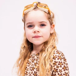 Schwimmbrille für Kinder, beige Leopardenmuster