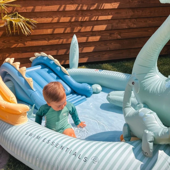 Aufblasbarer Pool mit Rutsche Dino 210 cm
