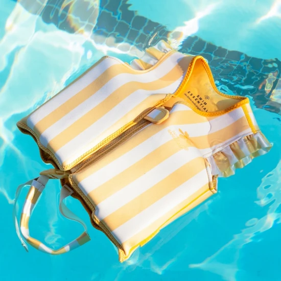 Schwimmweste mit gelbem Blumenmuster von Swim Essentials für Kinder von 3-6 Jahren