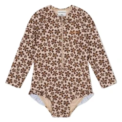Wildblumen-Badeanzug mit langen Ärmeln und UV-Schutz 50+