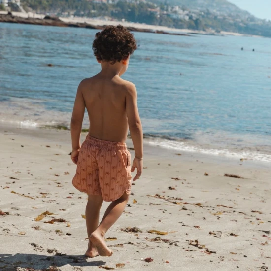Badeshorts für Jungen mit UPF 50+ Palm Stripe