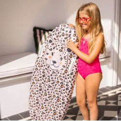 Aufblasbares Surfbrett in Leoparden-Beige