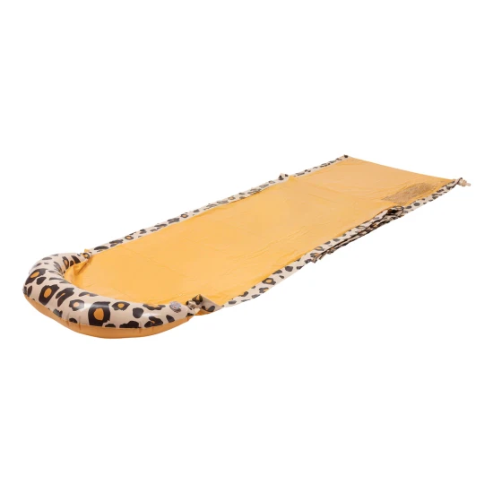 Swim Essentials Beige Leopard aufblasbare Wasserrutsche mit Düsen für Gartenspaß