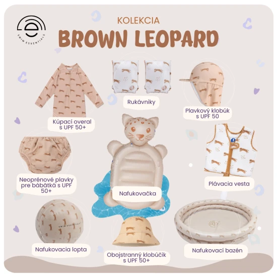Bademode für Babys mit LSF 50+ Brown Leopard Swim Essentials