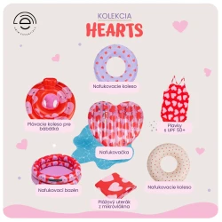 Aufblasbares Rad Herzen transparent 90 cm