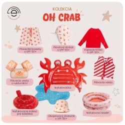 Badekappe mit Nackenschutz mit UPF 50+ Oh Crab