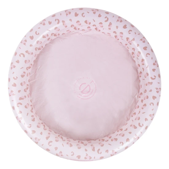 Aufblasbarer Kinderpool Old pink Leopard 100 cm mit Altrosa-Leopardenmuster, 2 Luftkammern