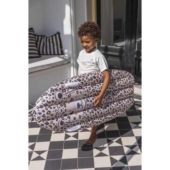 Aufblasbares Surfbrett für Kinder Leopard beige 120 cm Swim Essentials