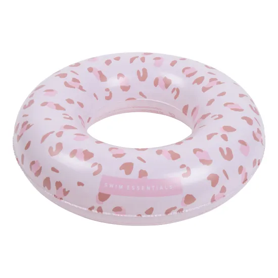 Aufblasbarer Schwimmring Old Pink Leopard 90 cm Swim Essentials altrosa Leopardenmuster