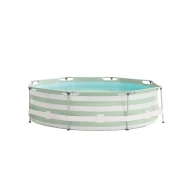 Runder Frame-Pool Essence Luxe Old Green Stripe 305×76
