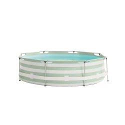 Runder Frame-Pool Essence Luxe Old Green Stripe 305×76