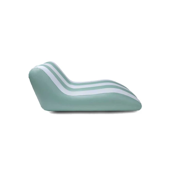 Aufblasbarer Wasser Sessel Luxe Lounge Swim Essentials weiss gruen Streifen 180 x 99 cm