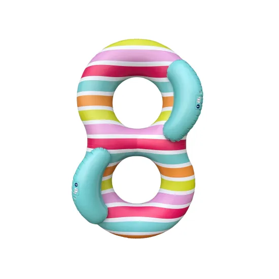 Großes aufblasbares Rad für 2 Personen Color Rush 190 cm in farbenfrohem Design von Swim Essentials – ideal für Spaß am Wasser