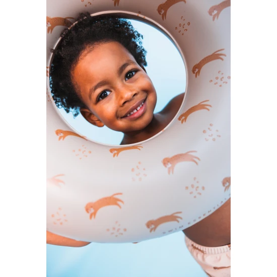 Aufblasbares Kinderfahrrad Swim Essentials mit Leopardenmuster in Braun - Durchmesser 55 cm