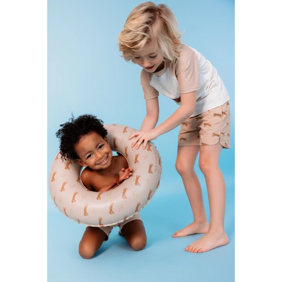 Aufblasbares Kinderfahrrad Swim Essentials mit Leopardenmuster in Braun - Durchmesser 55 cm