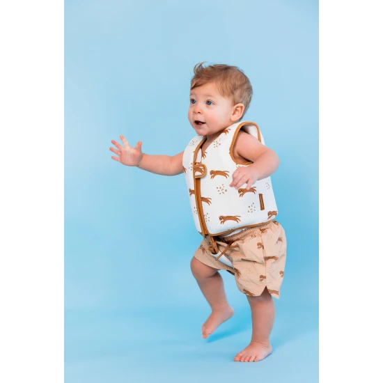 Stilvolle und sichere Schwimmweste für Kinder Brown Leopard Swim Essentials