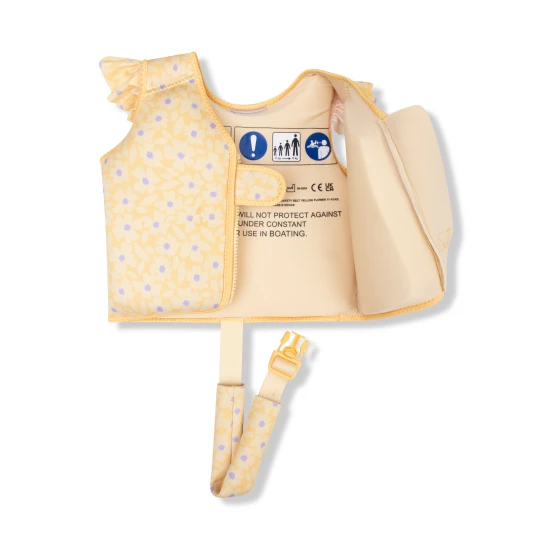 Stylische und sichere Schwimmweste für Kinder Swim Essentials Florish yellow
