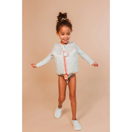 Stylische und sichere Schwimmweste für Kinder Swim Essentials Florish grün