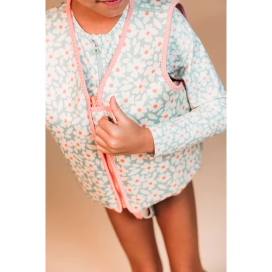 Stylische und sichere Schwimmweste für Kinder Swim Essentials Florish grün