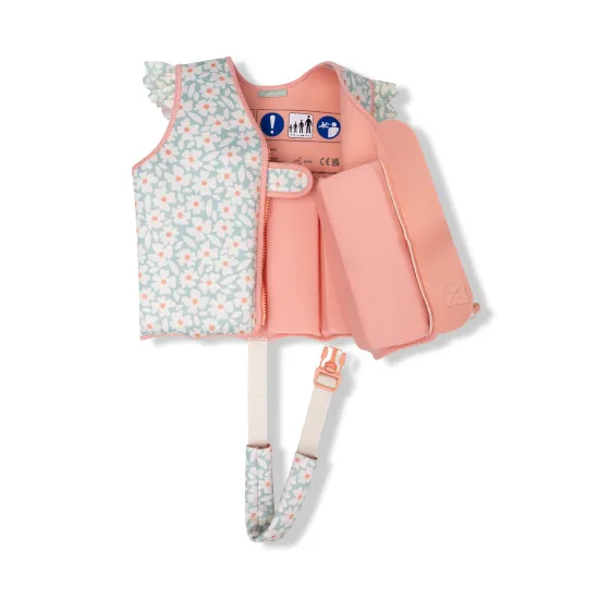 Stylische und sichere Schwimmweste für Kinder Swim Essentials Florish grün