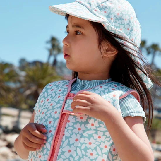 Stylische und sichere Schwimmweste für Kinder Swim Essentials Florish grün