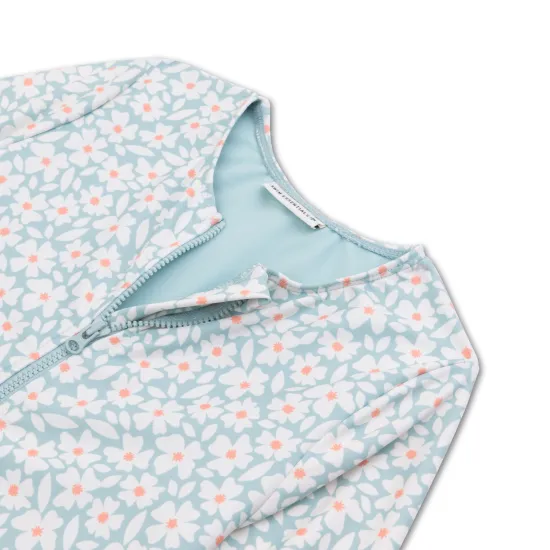 Kinder-Bademode für Mädchen mit langen Ärmeln, LSF 50+, Florish Green Swim Essentials